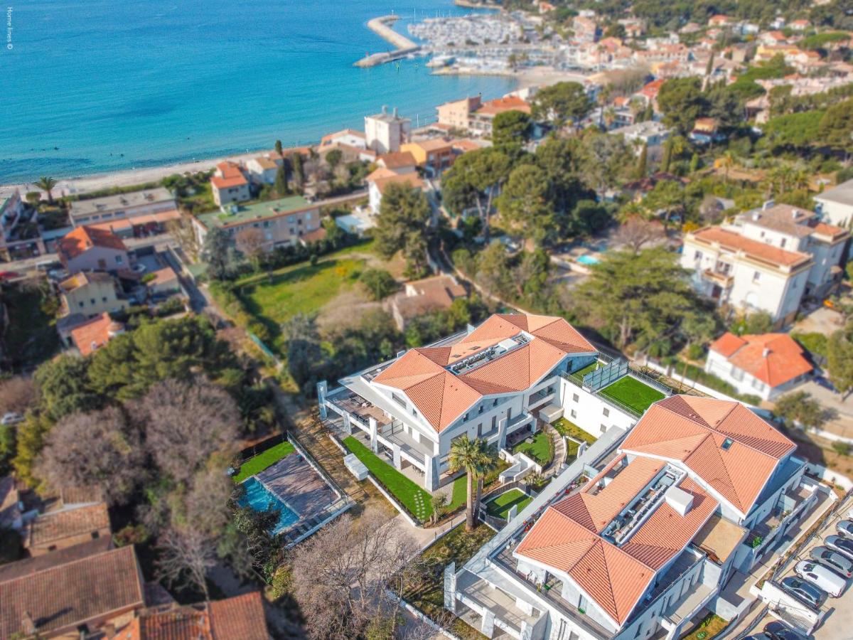 T3 Neuf – C13 - Jardin-Terrasse Et Piscine – Accès Direct Plages Et Centre Village Saint-Cyr-sur-Mer Exterior foto